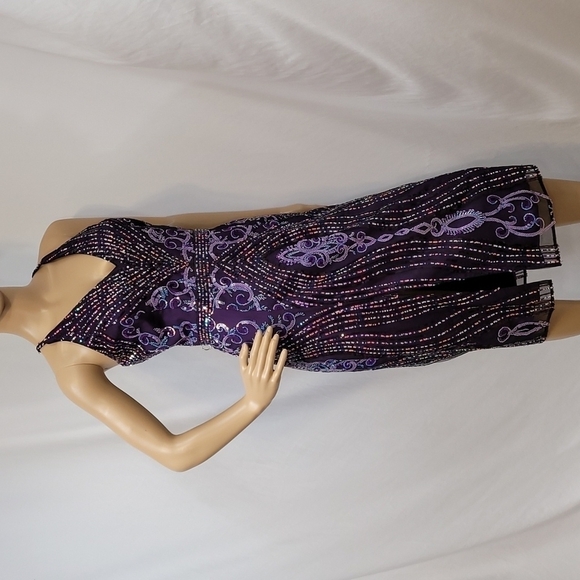 Dress THE Population Women's Felicity Sequined Cocktail Dress - Picture 9 of 16